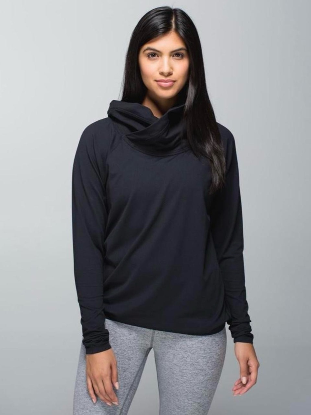Lululemon Blue Healthy Heart Pullover Funnel Neck Sweater